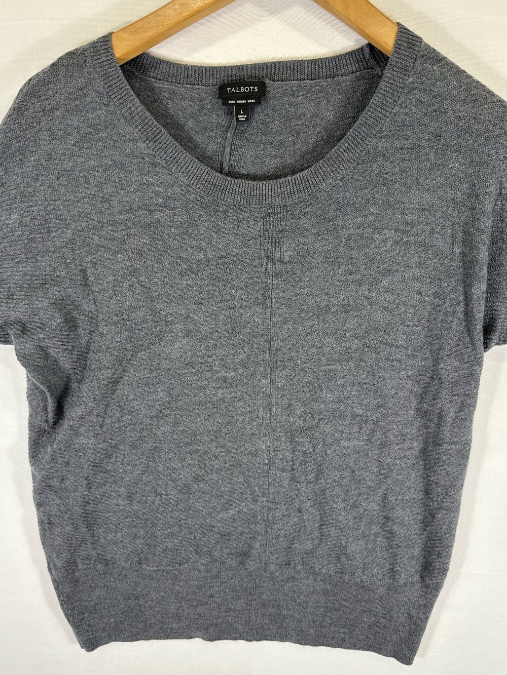 Talbots Gray Scoop Neck Women's Sweater